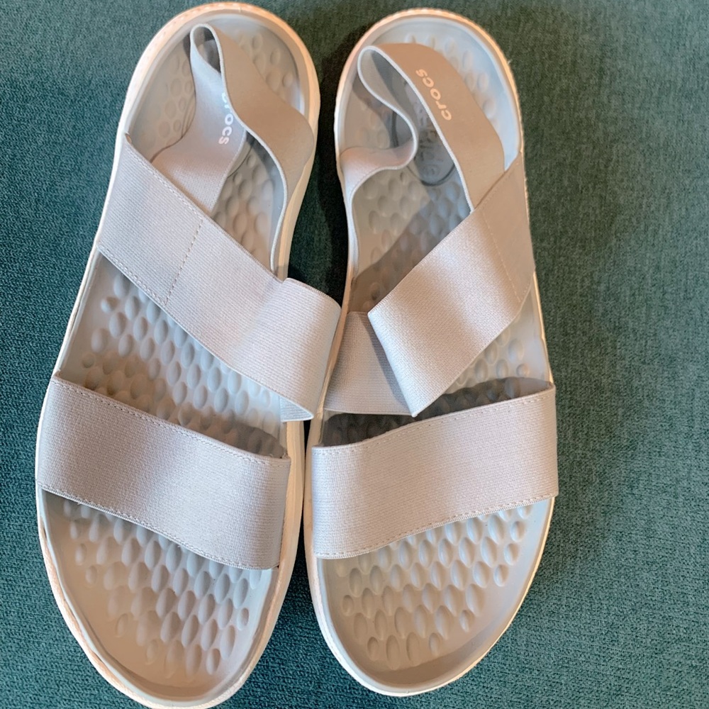 Crocs Lite Ride Stretch Gray Sandal Size 11